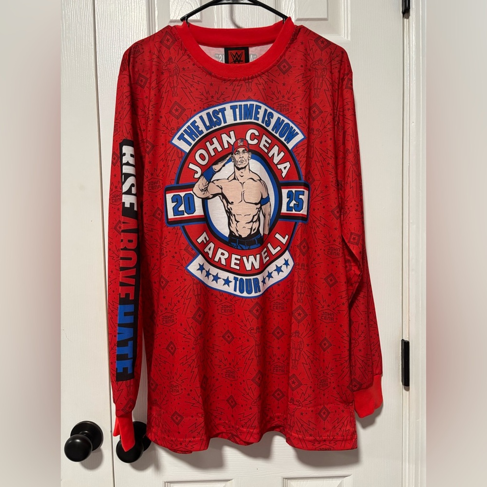 WWE John Cena rise above hate long sleeve shirt wrestling exercise outdoor gifts